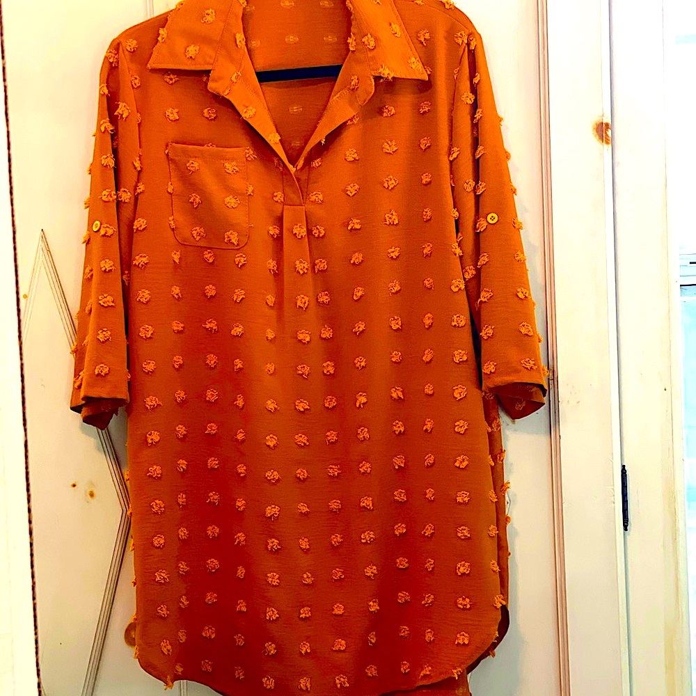Swimsuit Coverup/ long Tunic, size Medium,
Mustard color